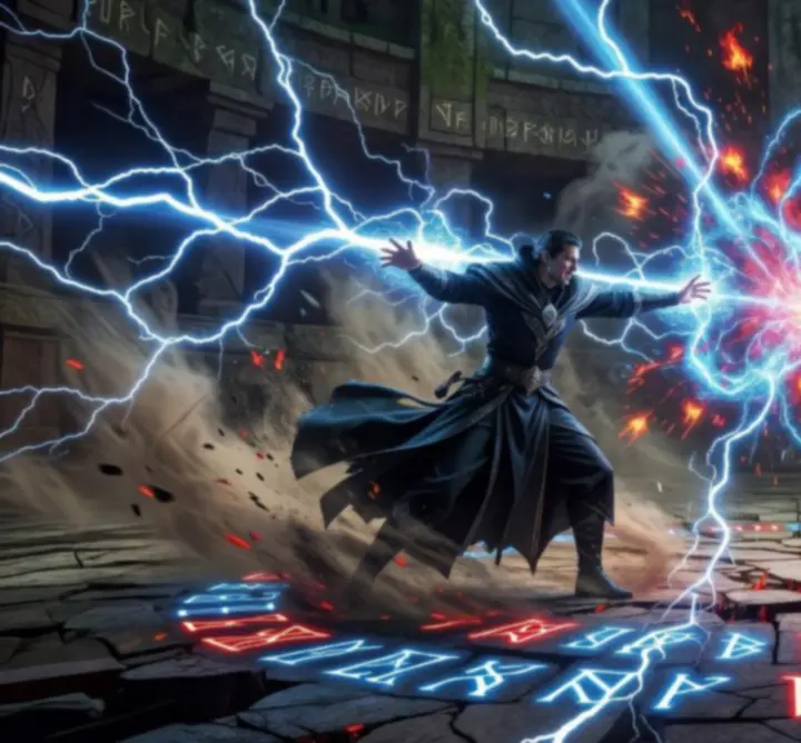 Mages clashing with elemental spell combos in ET Group B.V.